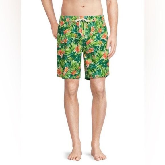 New FAIR HARBOR Hibiscus Swim Shorts in GREEN MULTI XXXL (Waist size 39 - 40) - Picture 4 of 12